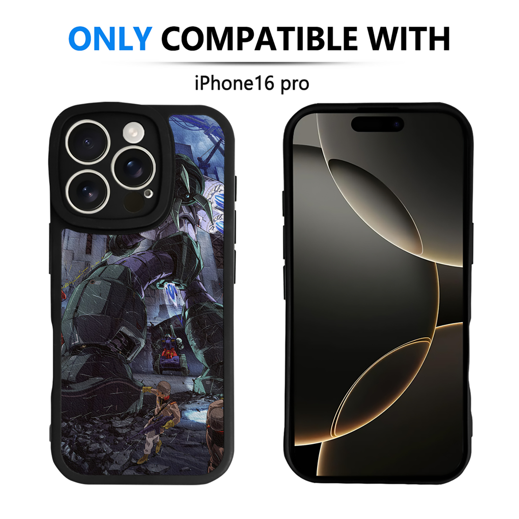 （画像用） 機動戦士ガンダム Mobile Suit Gundam 【iPhone 16シリーズ対応】シリコンスマホケース（レザー調） 材質：シリコン